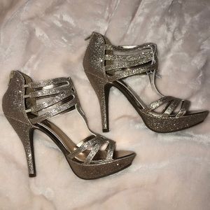 Women’s Gold Sparkly High Heels